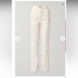 NWOT KHAITE Isabella high-rise straight-leg jeans sz 25
